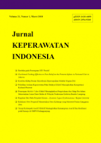 Jurnal Keperawatan Indonesia Volume 21 Nomor 1