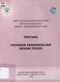 Keputusan Menteri Kesehatan Republik Indonesia Nomor 364 Tentang Pedoman Pengendalian Demam Tifoid
